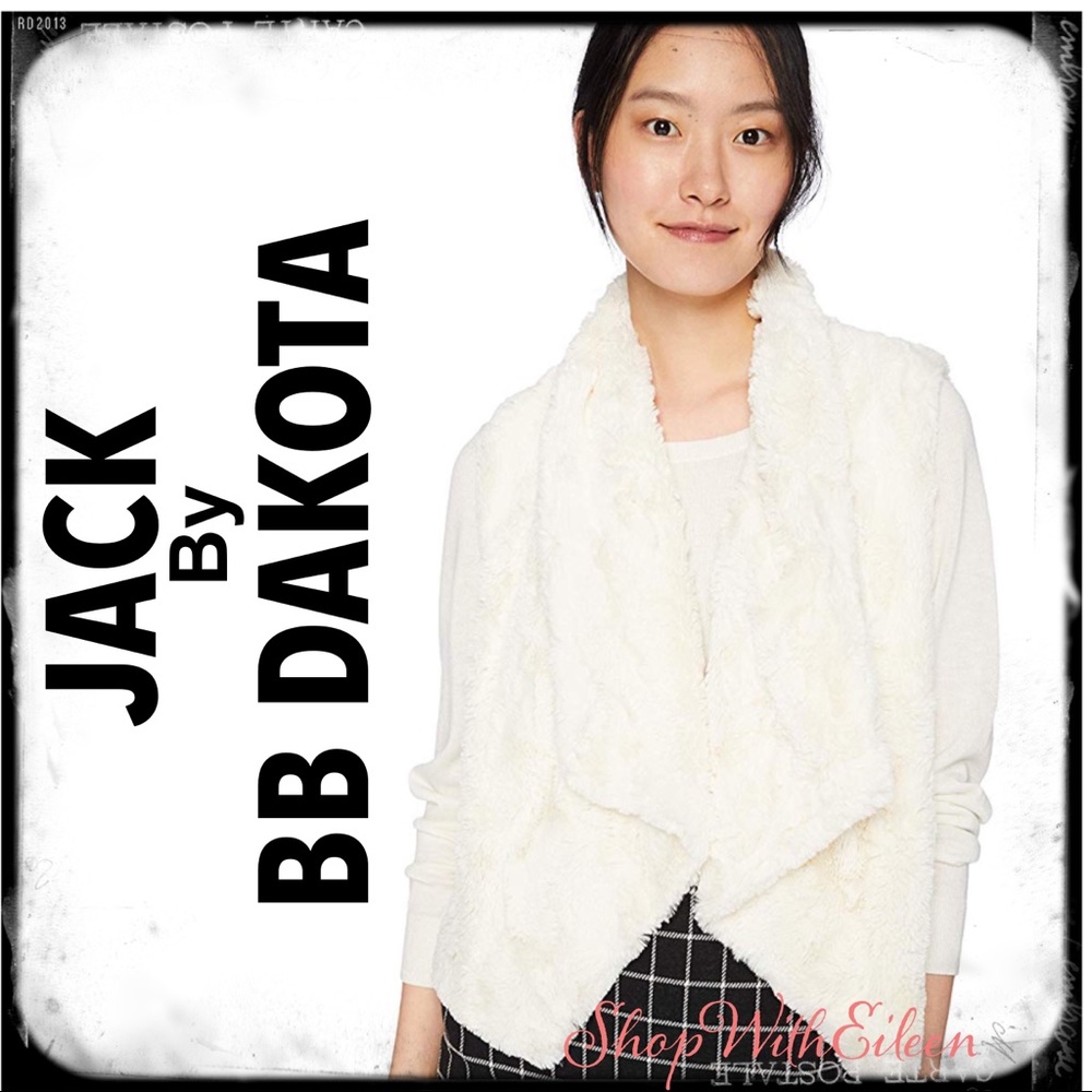 Jack by BB Dakota Ivory Minky Mob wife Vest NWT